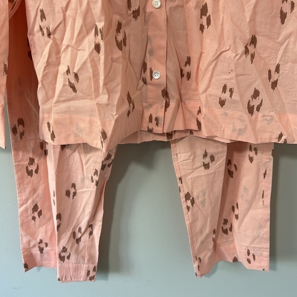 Eberjey Organic Sandwashed Cotton
Printed Long PJ Set Animal Spot Rose Sz S NEW - Picture 6 of 12